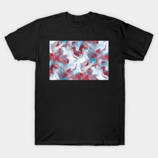 Abstract In Red, White And Blue T-Shirt